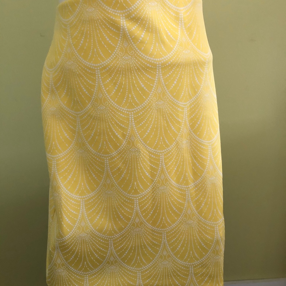 New York and Company Lemon Yellow Polyester Skirt